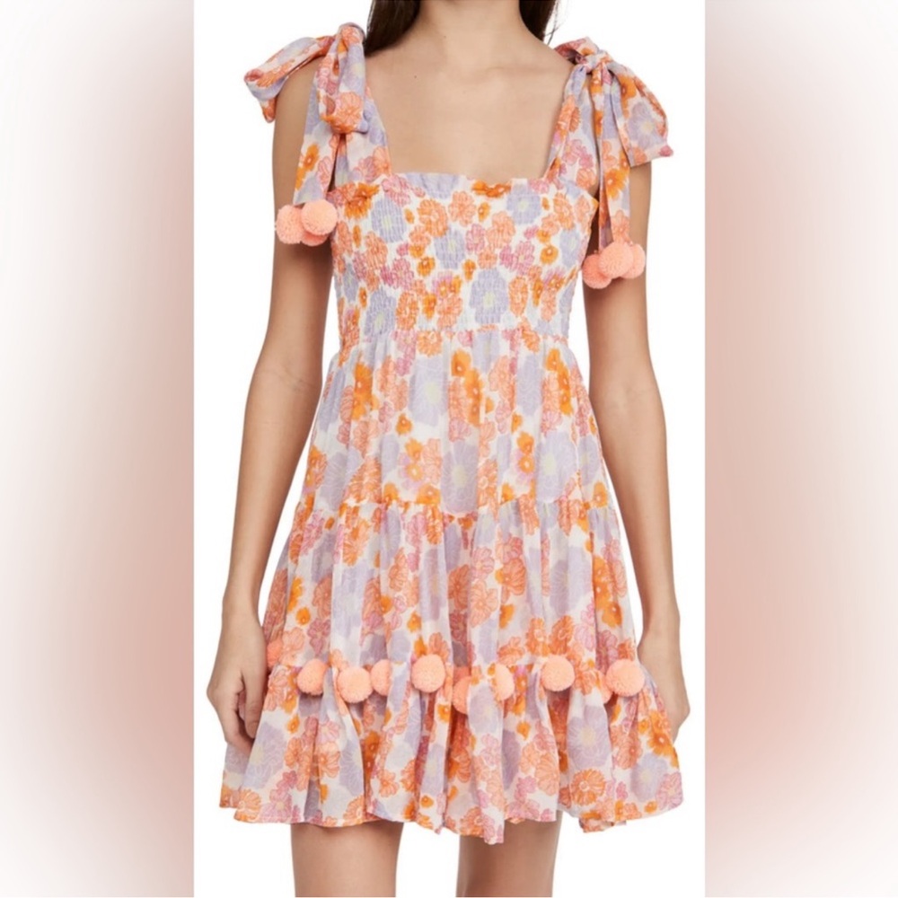 Sundress Pippa Floral Pom Pom dress